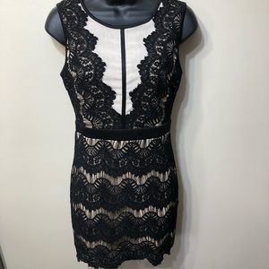 Windsor Black & Cream Short Dress